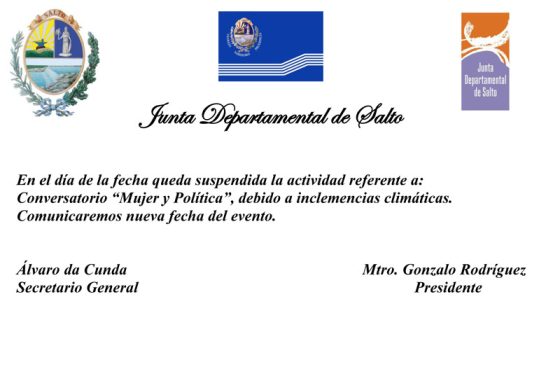 Junta Departamental de Salto informa