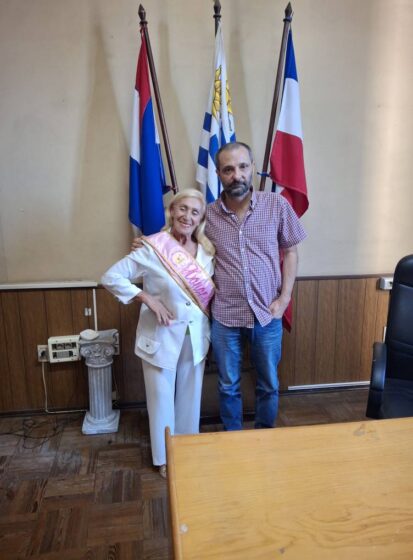 En la tarde de hoy el Presidente Pablo Alves Menoni recibió la visita de la Sra. Nilsa Gonzalez, quien participó del certamen Reina de las América en la ciudad de Medellin- Colombia.