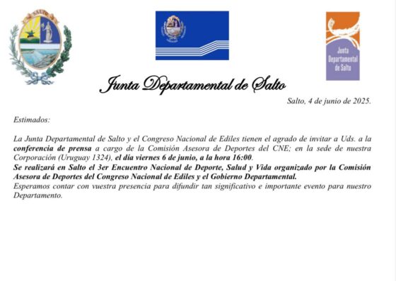 La Junta Departamental de Salto invita